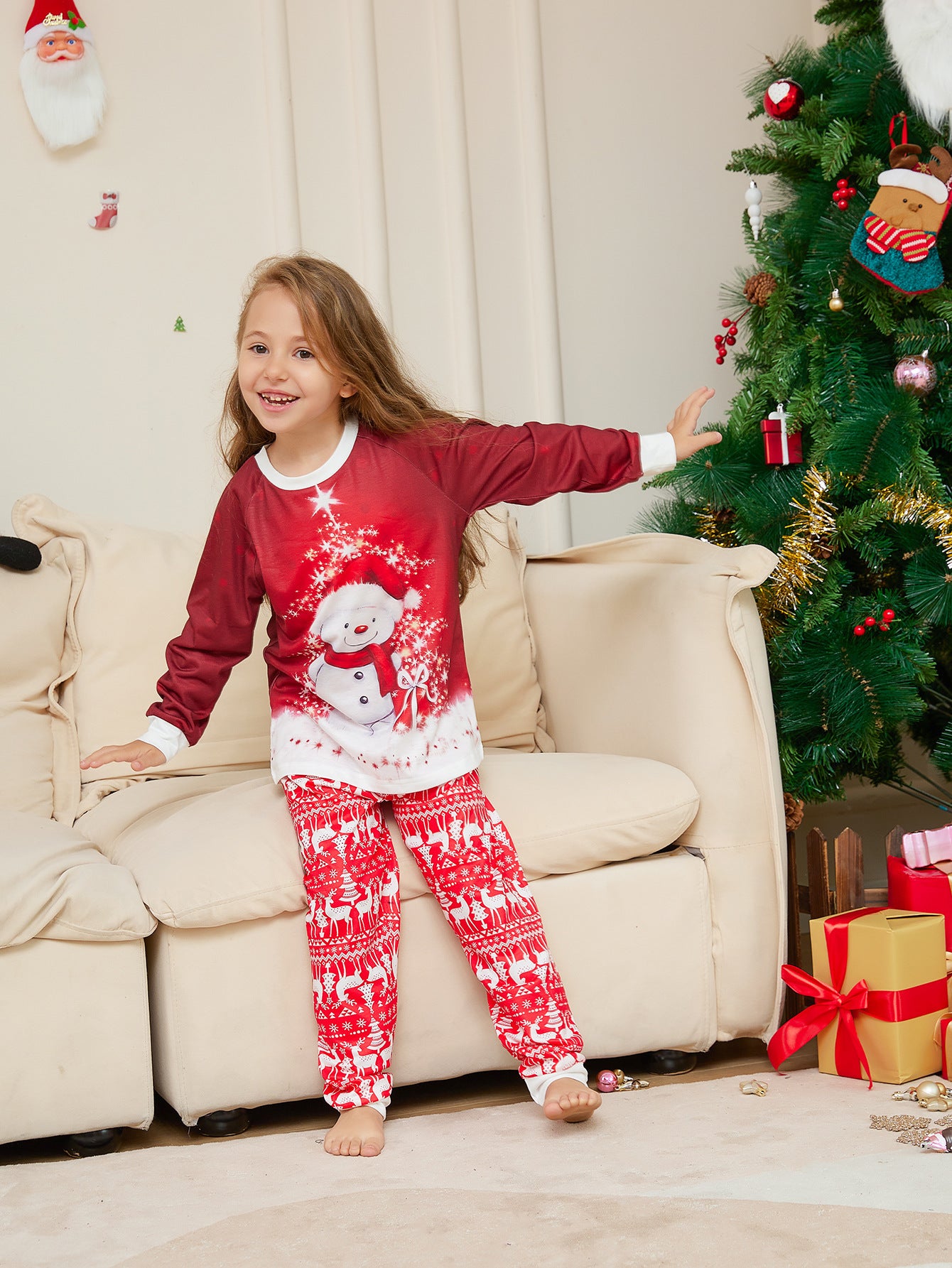 Lazy X-mas Family Pajamas Snowman
